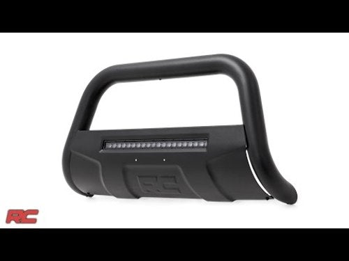 Nissan 05-19 Frontier Bull Bar w/LED Light Bar Black B-N4150