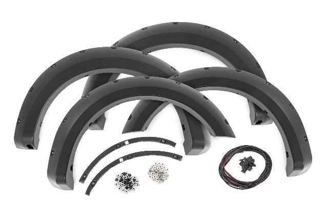 Rough Country Pocket Fender Flares PQ Race Red for Ford F150 09-14 F-F10911A-PQ