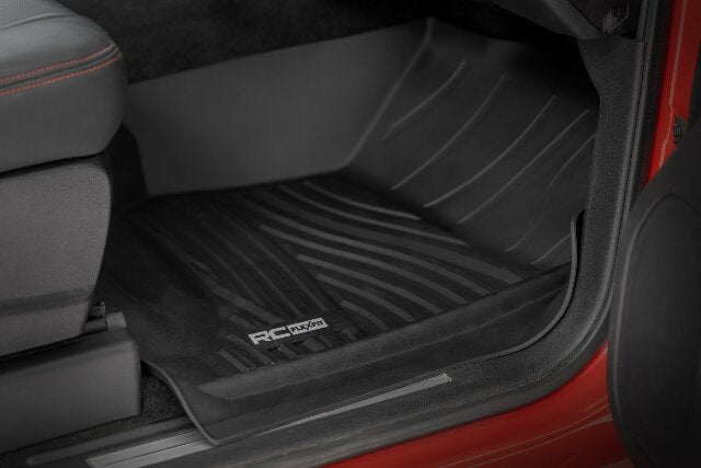 Rough Country Flex-Fit Floor Mats Front Chevy/GMC 1500/2500HD/3500HD 14-19 FF-2141