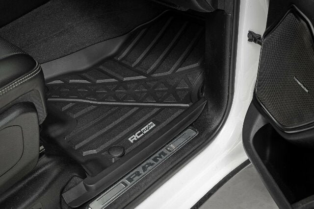 Rough Country Flex-Fit Floor Mats Front Crew for Ram 1500 19-25/TRX 21-25 FF-3142