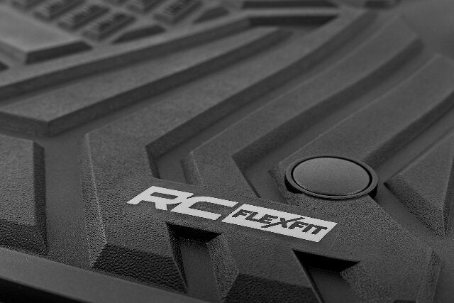 Rough Country Flex-Fit Floor Mats Front for Ford F250/F350 Super Duty 17-25 FF-5171