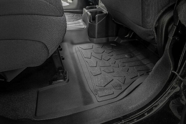 Rough Country Flex-Fit Floor Mats FR & RR 4Dr for Jeep Wrangler Unlimited 18-24 FF-60112