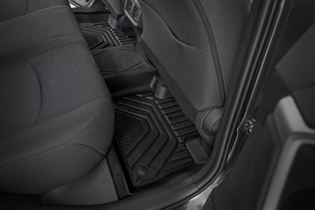 Rough Country Flex-Fit Floor Mats Front & Rear for Toyota RAV4 (2019-2025) FF-71602