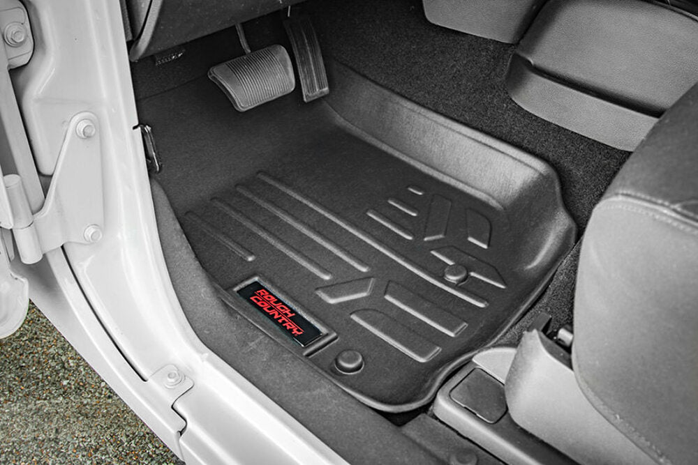 Rough Country Floor Mats | Front | for Jeep Wrangler JK/JKU 4WD 2014-2018