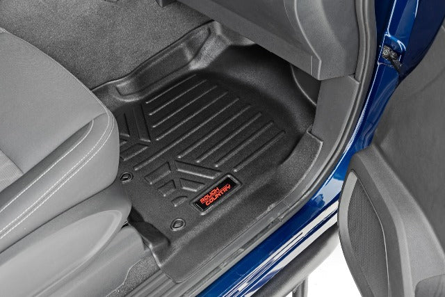 Rough Country Floor Mats FR & RR Bench Seat for Nissan Titan 17-21/ XD 16-21 M-81715