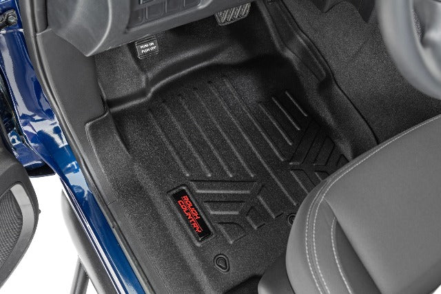 Rough Country Floor Mats FR & RR Bench Seat for Nissan Titan 17-21/ XD 16-21 M-81715