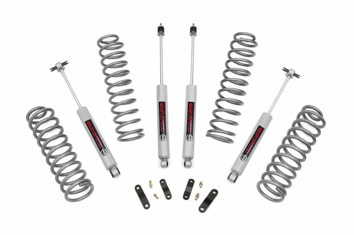 Rough Country 2.5" Suspension Lift w Shocks for Wrangler JK 07-18 2Dr -1