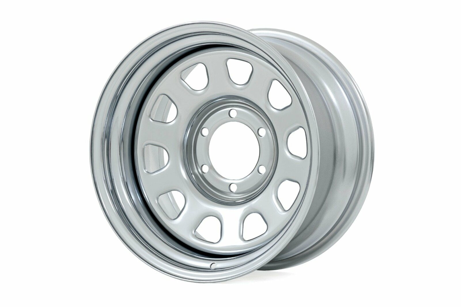 Rough Country Steel Wheel Chrome 17x9 5x5 3.30 Bore -12mm