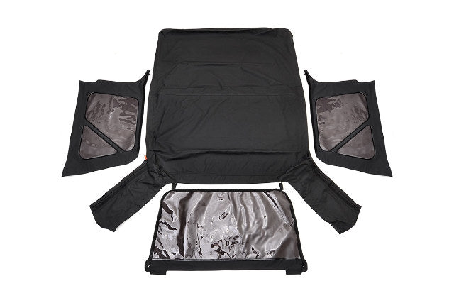 Replacement Soft Top Black 97-06 TJ Wrangler Full Steel Doors -3