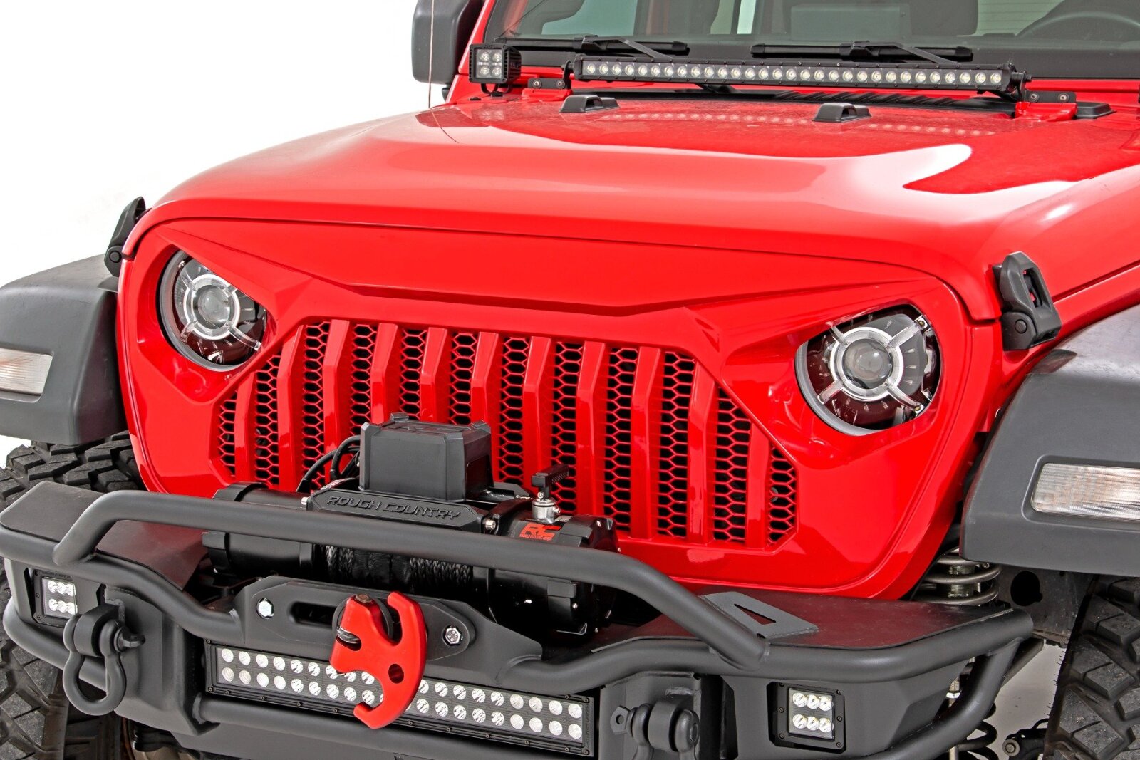 Rough Country 9" DRL Halo LED Headlights for Jeep Gladiator Wrangler 18-26 RCH5300