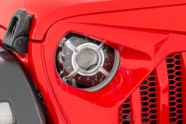 9" DRL Halo LED Headlights Jeep Wrangler JL/JLU, Gladiator JT RCH5300