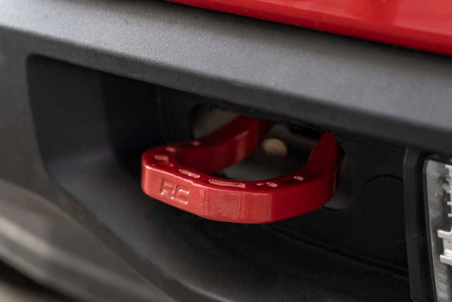 Tow Hooks Forged Red Chevy Silverado 1500 2WD/4WD 2019-2023 - RS132
