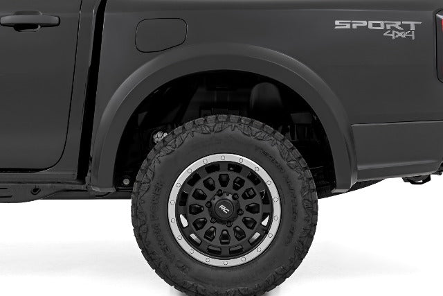 Rough Country Fender Flares Sport G1 Absolute Black for Ford Ranger 2024-2026 S-F12401-G1