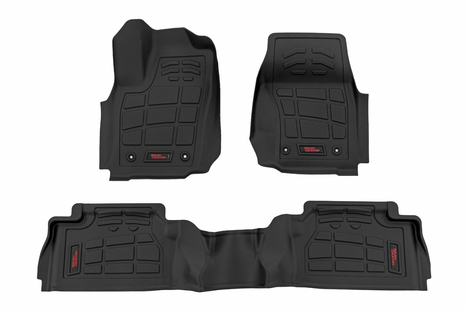 Rough Country Sure-Fit Floor Mats Ft & Rr TRD PRO Double Cab for Tacoma 24-25 -1