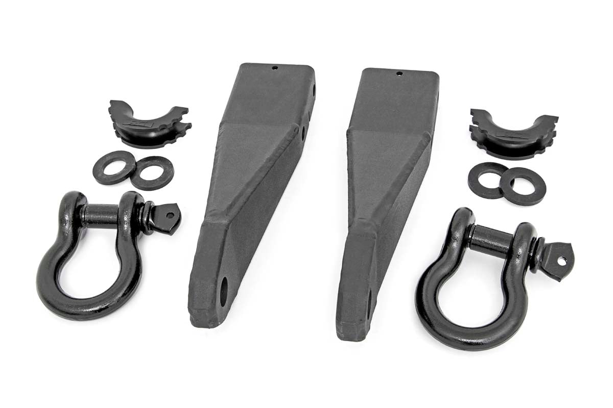 Rough Country GMC Tow Hook to Shackle kit w/D-Rings Rubber Isolators 20 2500 HD RS159