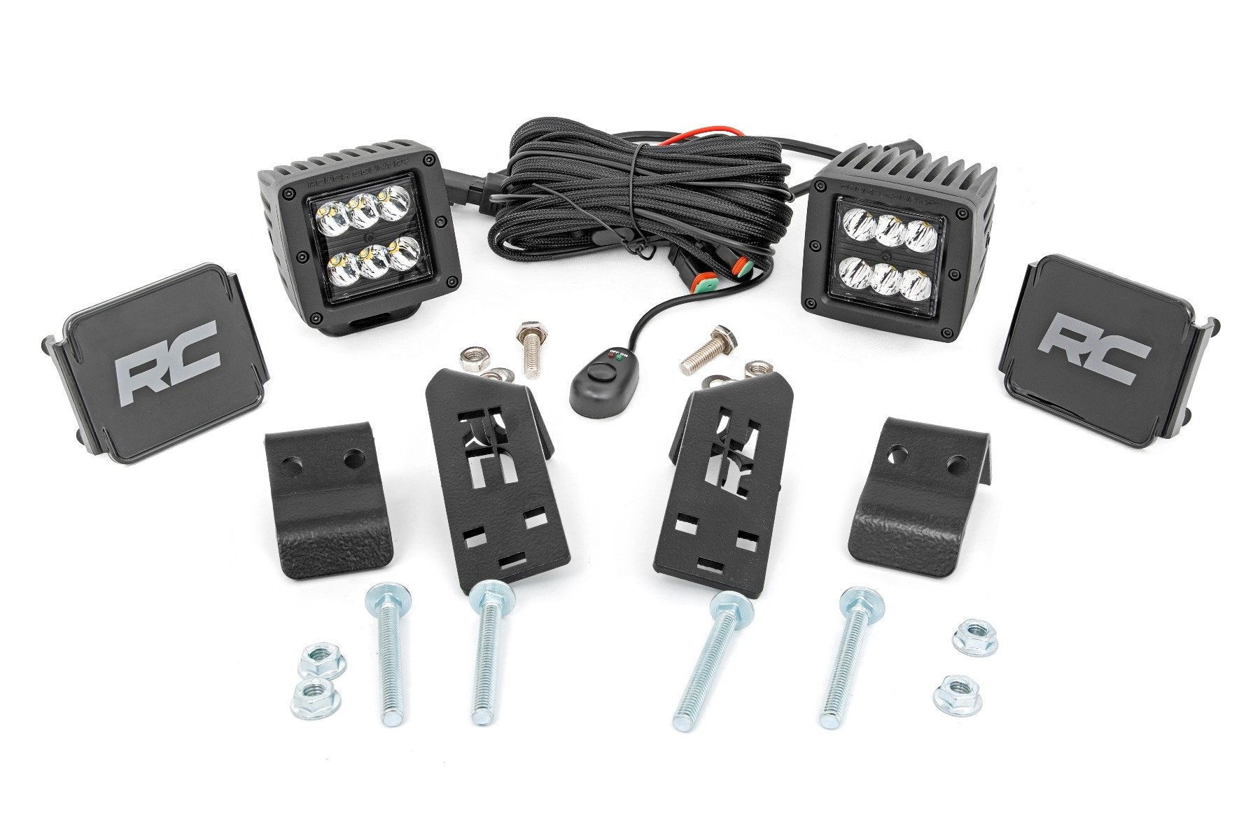 Rough Country Polaris RZR PRO XP LED Cube w/Black Series Spot 2020-2021 93076