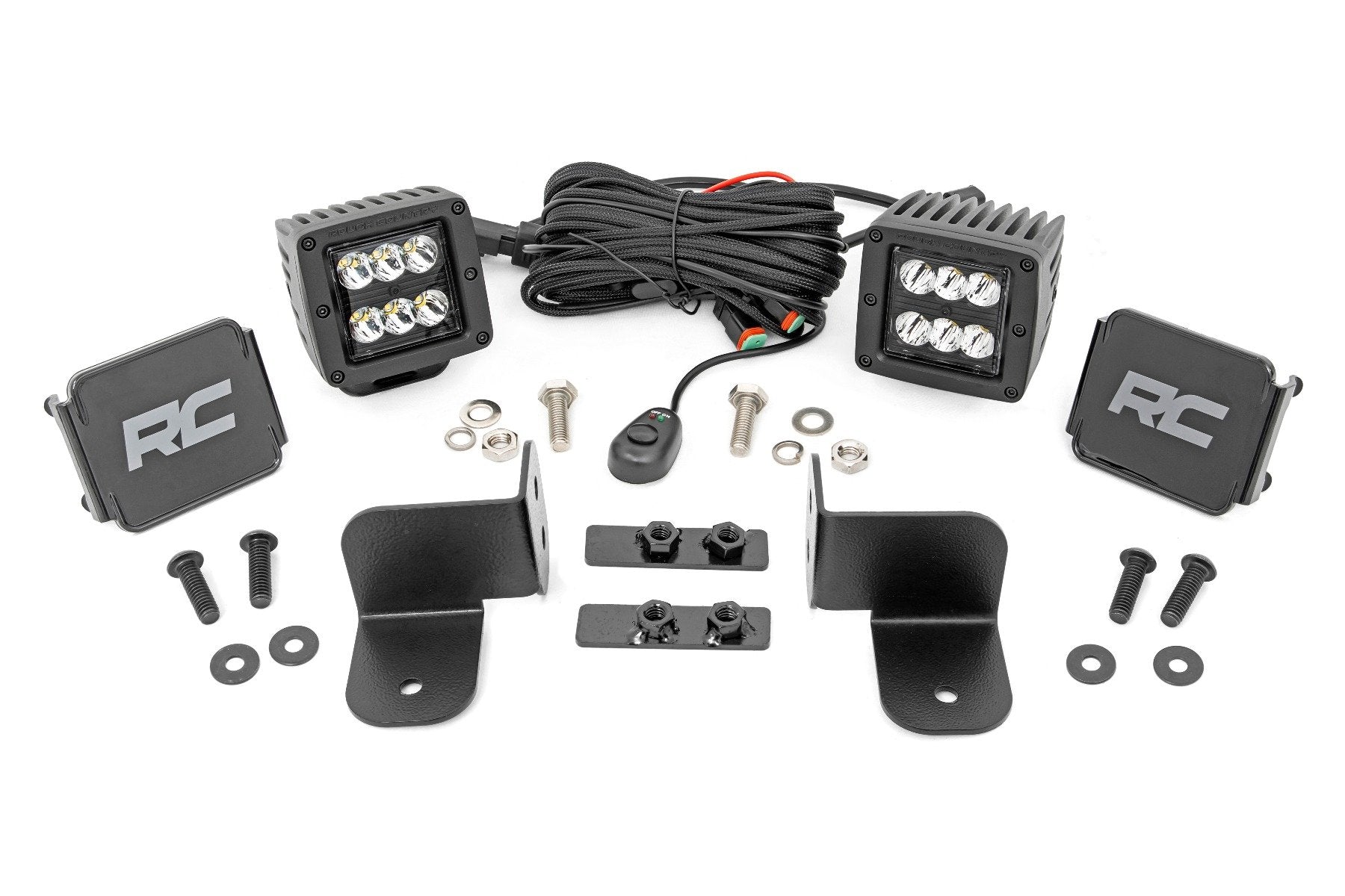 Polaris Rear Facing 2" Spot Black Series LED Kit 19-21 Ranger