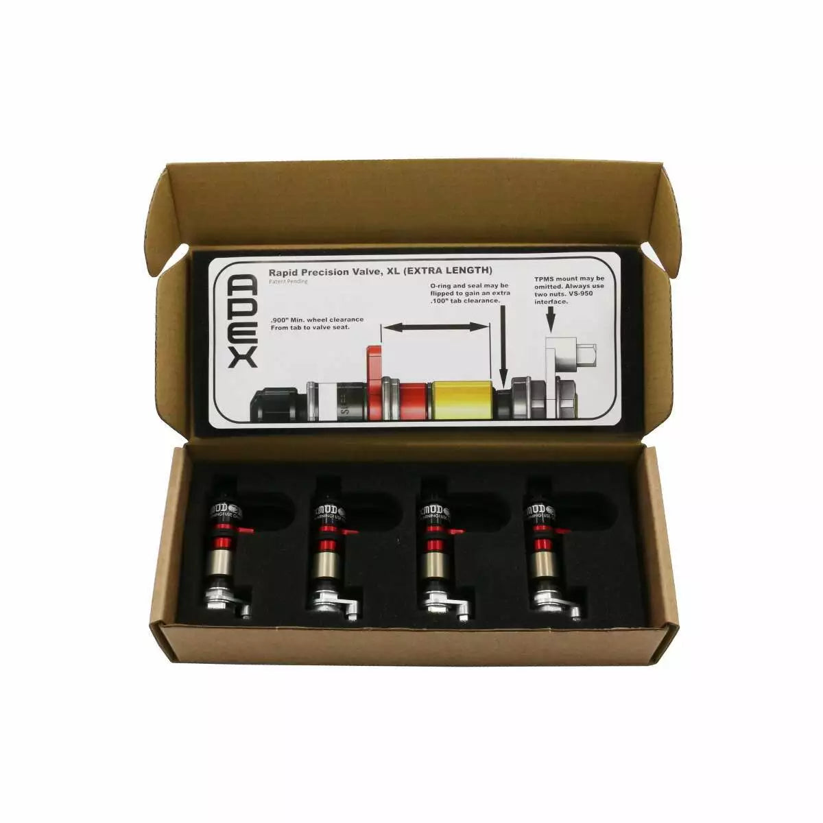 Apex Rapid Tire Deflator XL Valve Stems EZ Lever Tire Deflation RPV w/ TPMS -4