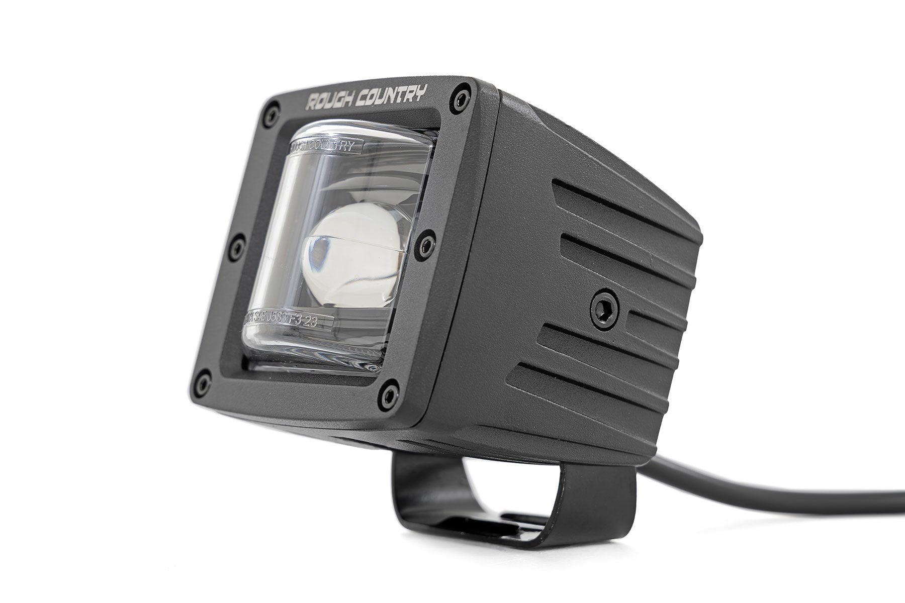 Rough Country Black Series LED Light Pair 2" SAE Fog Yellow 70907A