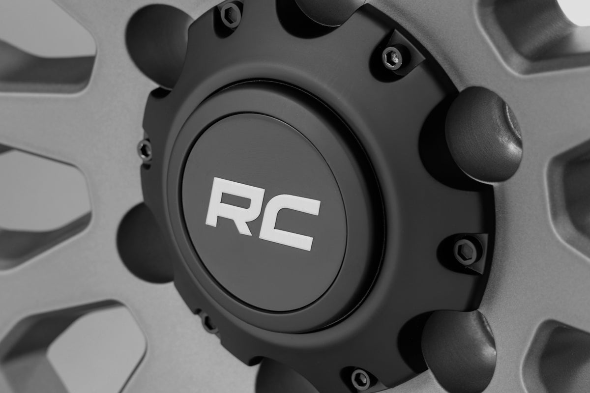 Rough Country 87 Series Wheel Simulated Beadlock Gray/Black 17x8.5 6x5.5 +0mm 87170912GA