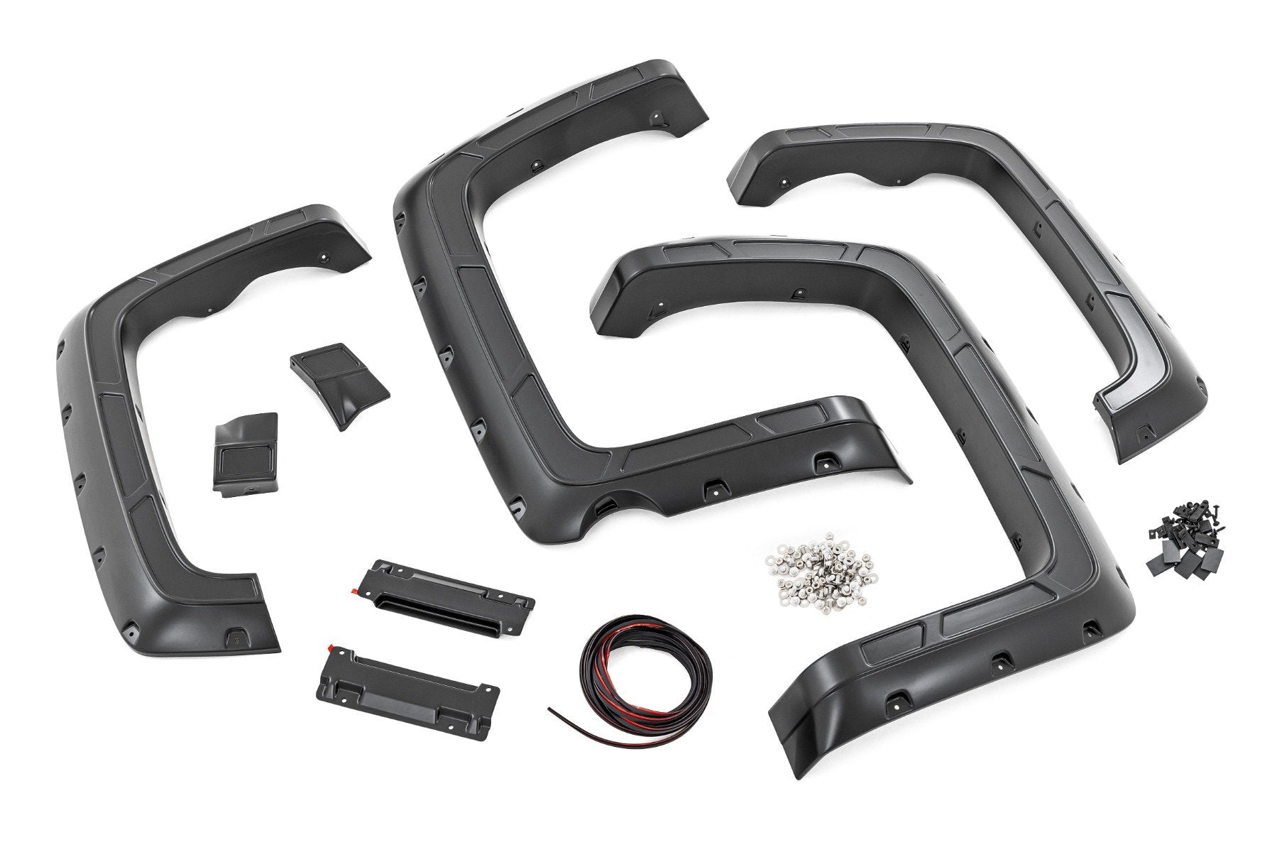 Rough Country Pocket Fender Flare GMC Sierra 1500 19-25 White A-C11612-GAZ