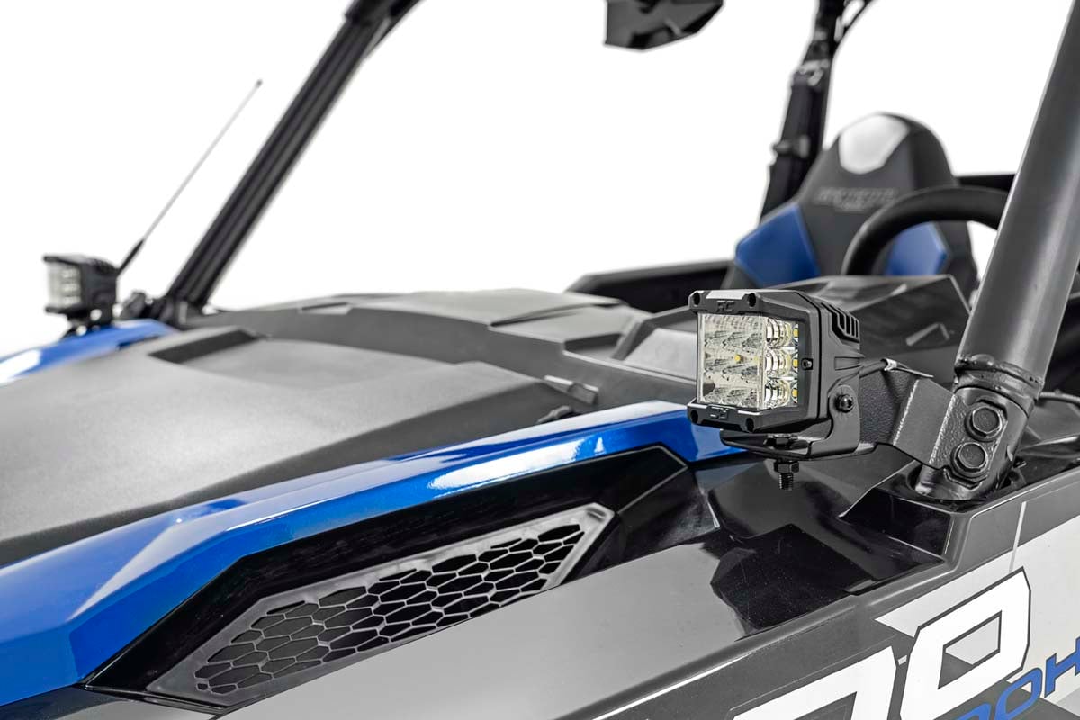 Rough Country Polaris Dual LED Cube Kit - Black Series w/ DRL 16-20 General 93025