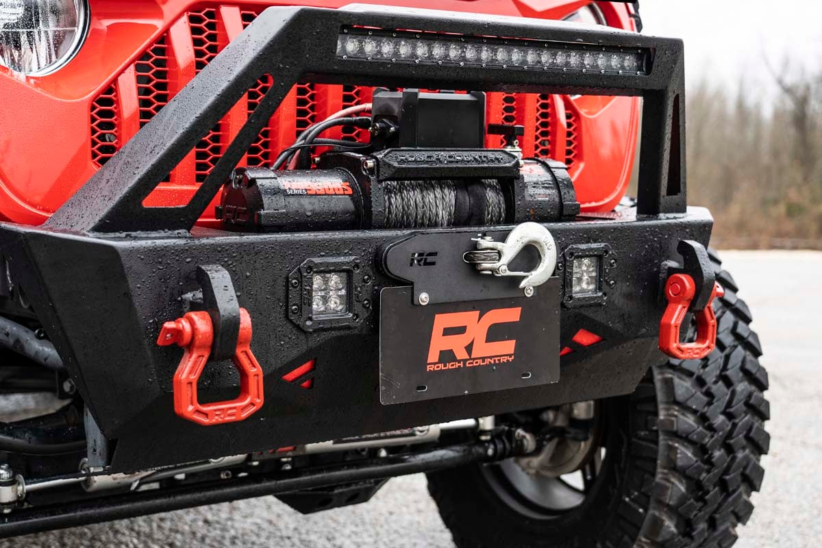 Rough Country Quick Release Hawse Fairlead License Plate Mount RS124