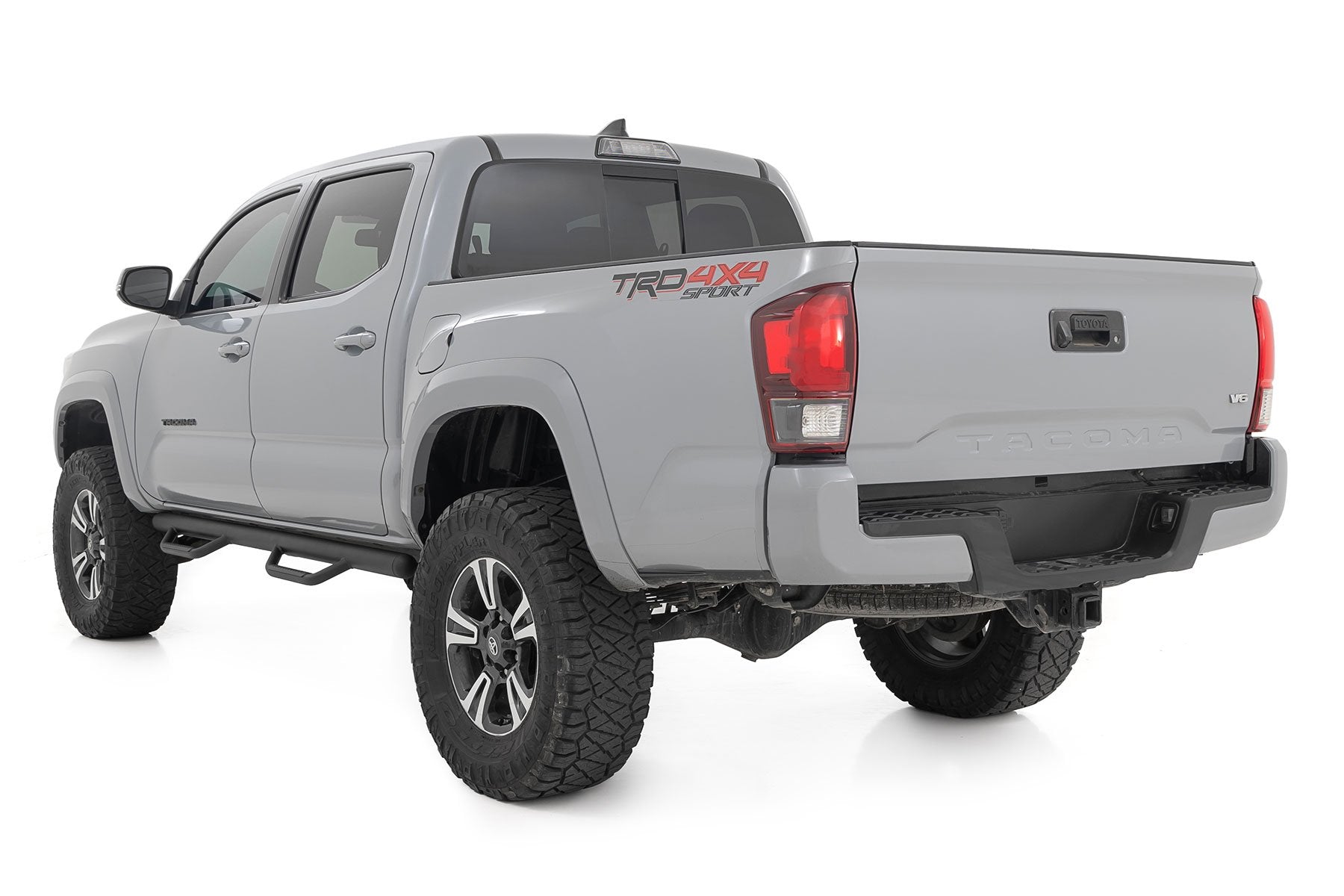Rough Country Nerf Steps | Cab Length | Crew Cab | 5' Bed | for Toyota Tacoma 2WD/4WD (05-23)
