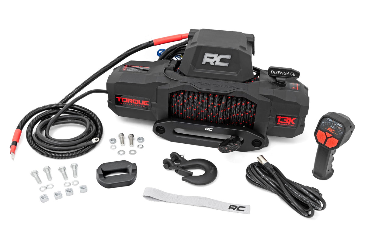 Rough Country 13000-Lb Pro Series Winch | Synthetic Rope TS13000SA