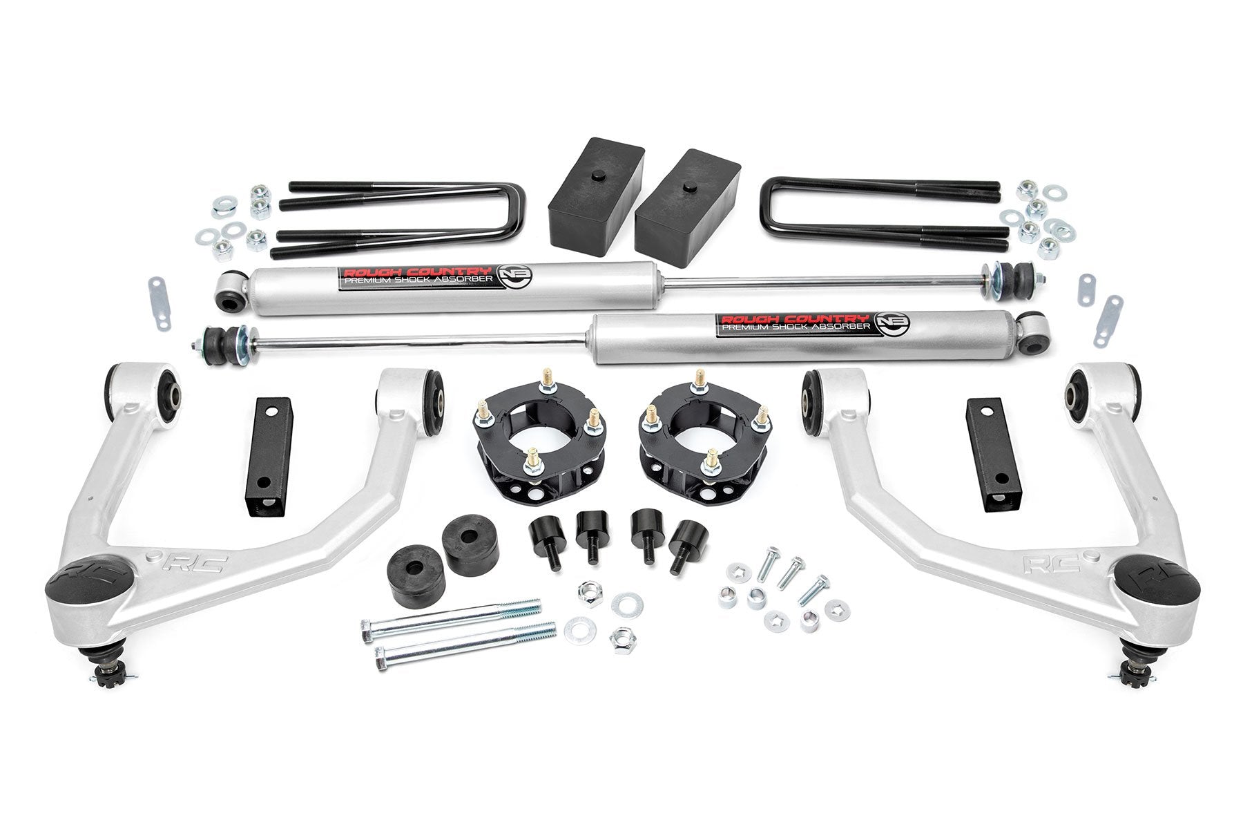 Rough Country 3.5in For Toyota Bolt-On Lift Kit w/N3 Shocks 07-20 Tundra 76830