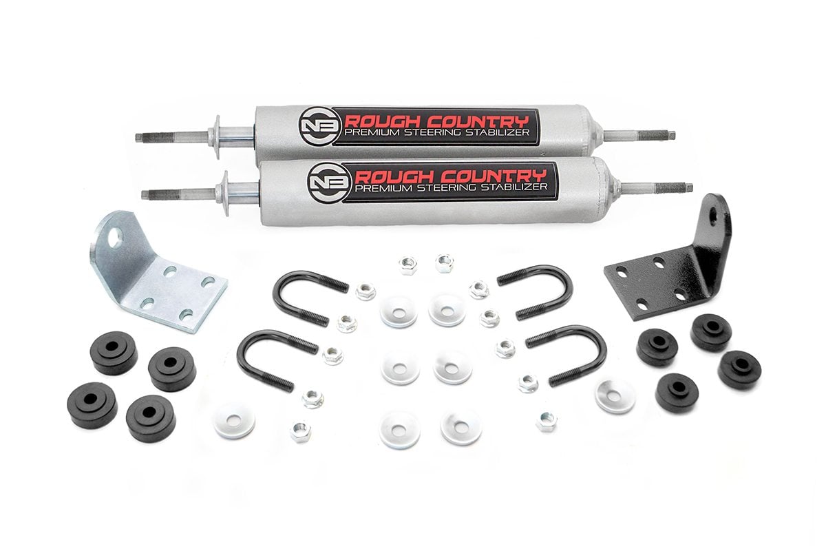 Rough Country N3 Steering Stabilizer Dual Ford Bronco/F-100/F-150 4WD 77-79 8733630