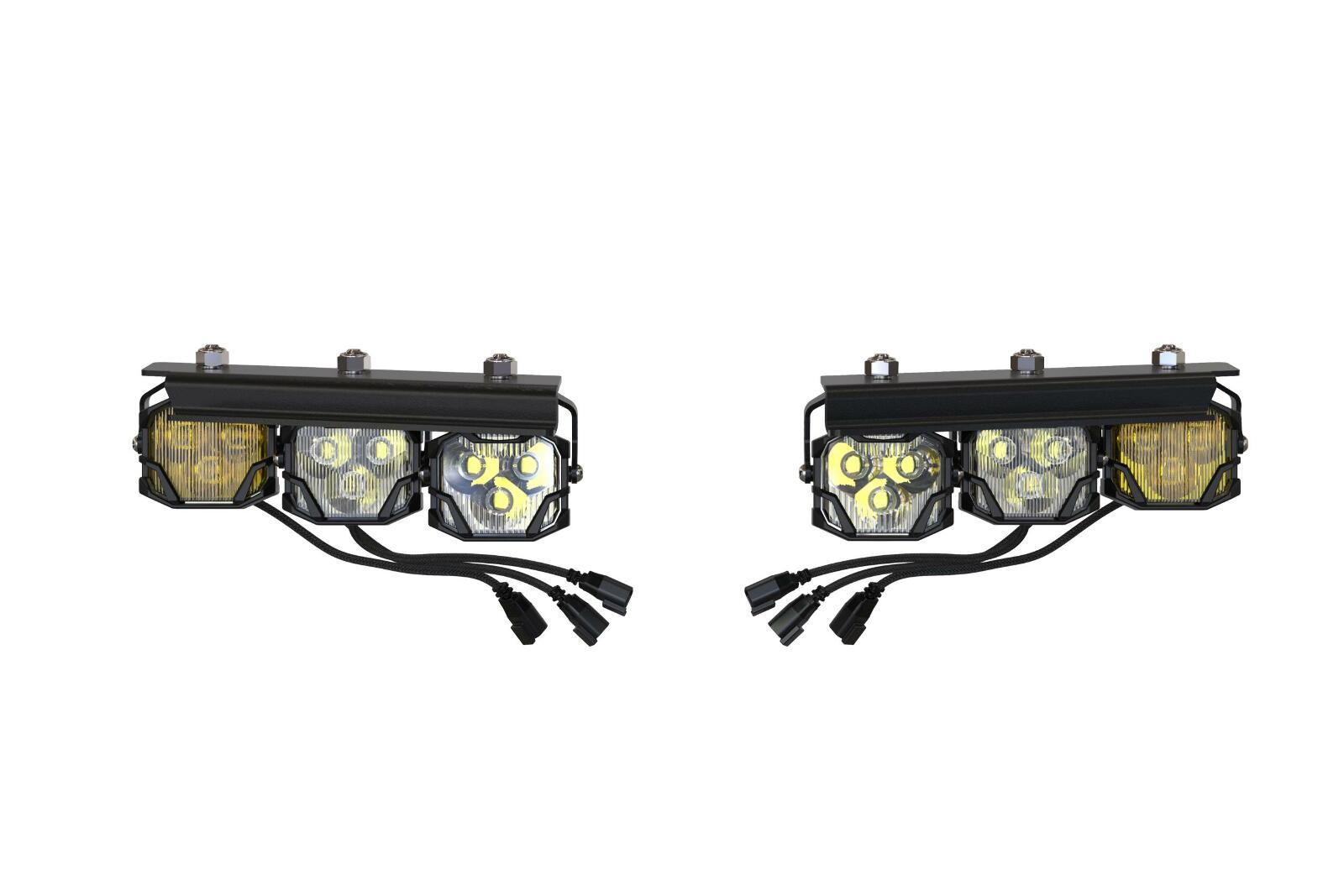 Morimoto Profile Morimoto 4Banger Triple Fog Kit Bronco (21+, Brackets only, Set -1