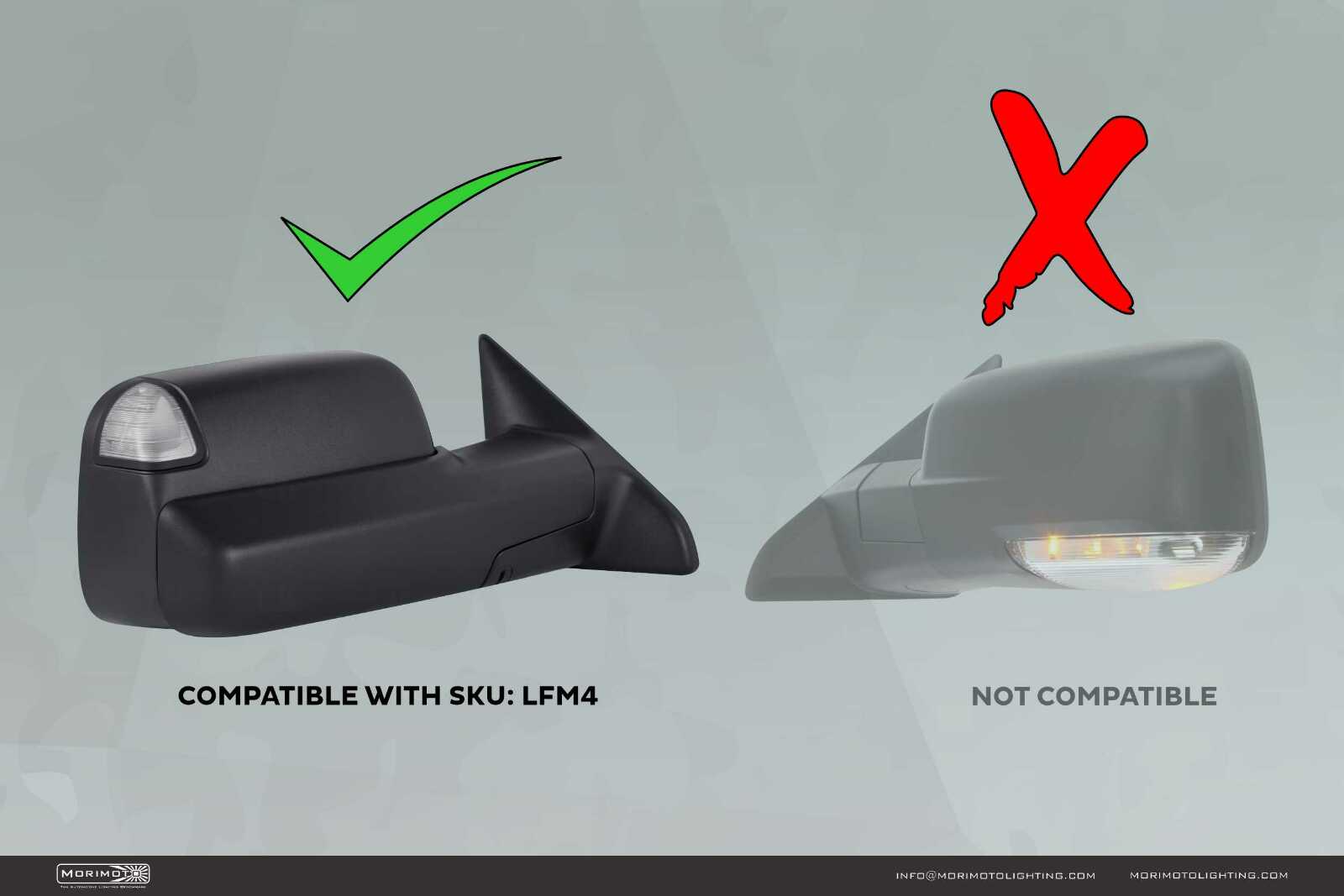 Morimoto XB LED Mirror Lights for Dodge Ram (09-18, Top Corner, Set) -8