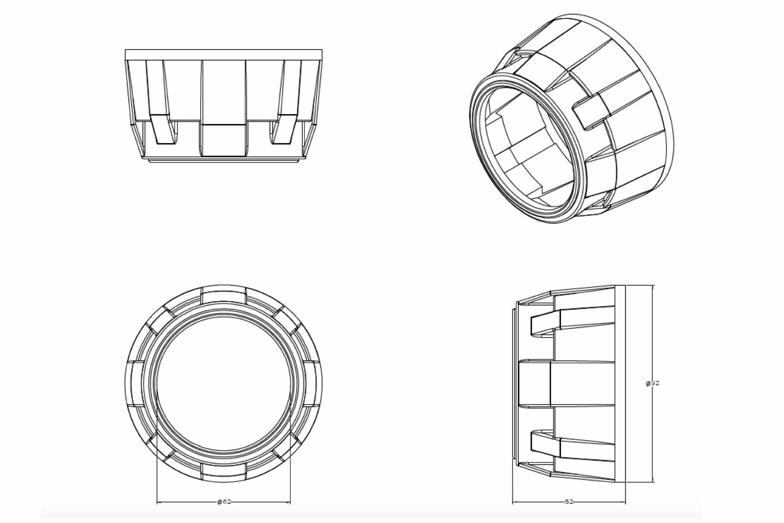 Morimoto Mini Gatling Gun Projector Shroud -6