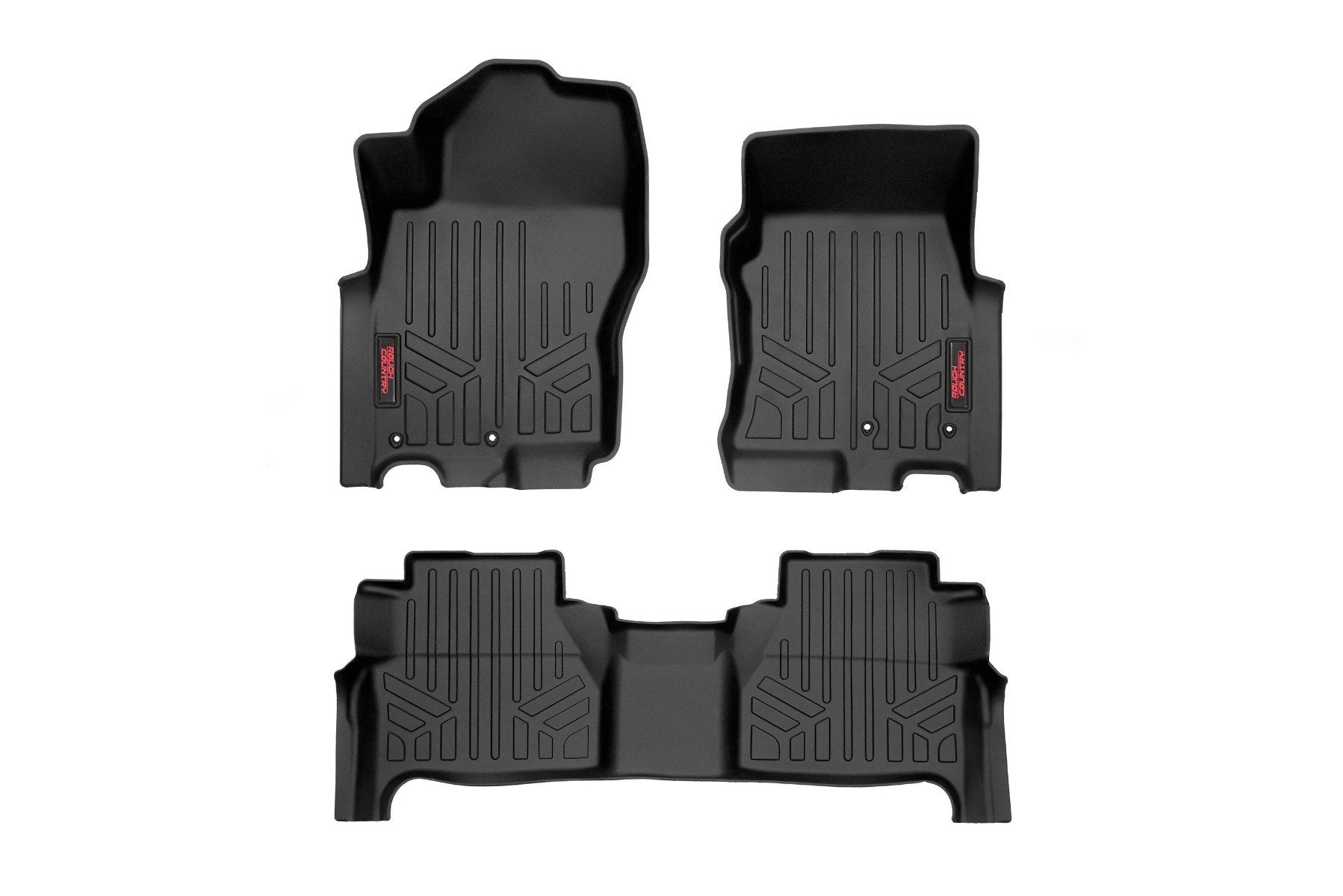 Rough Country Floor Mats FR & RR Crew Cab for Nissan Frontier 2WD/4wd 2022 M-80515