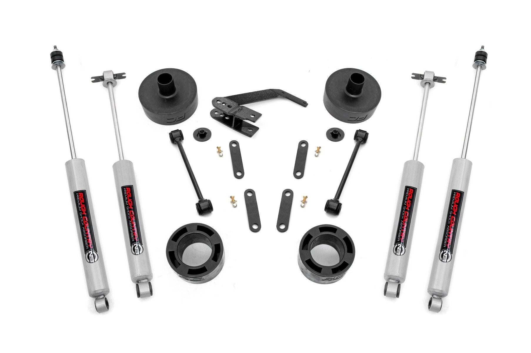 Rough Country 2.5in Premium Suspension Lift Kit For Jeep 07-18 Wrangler JK 65730