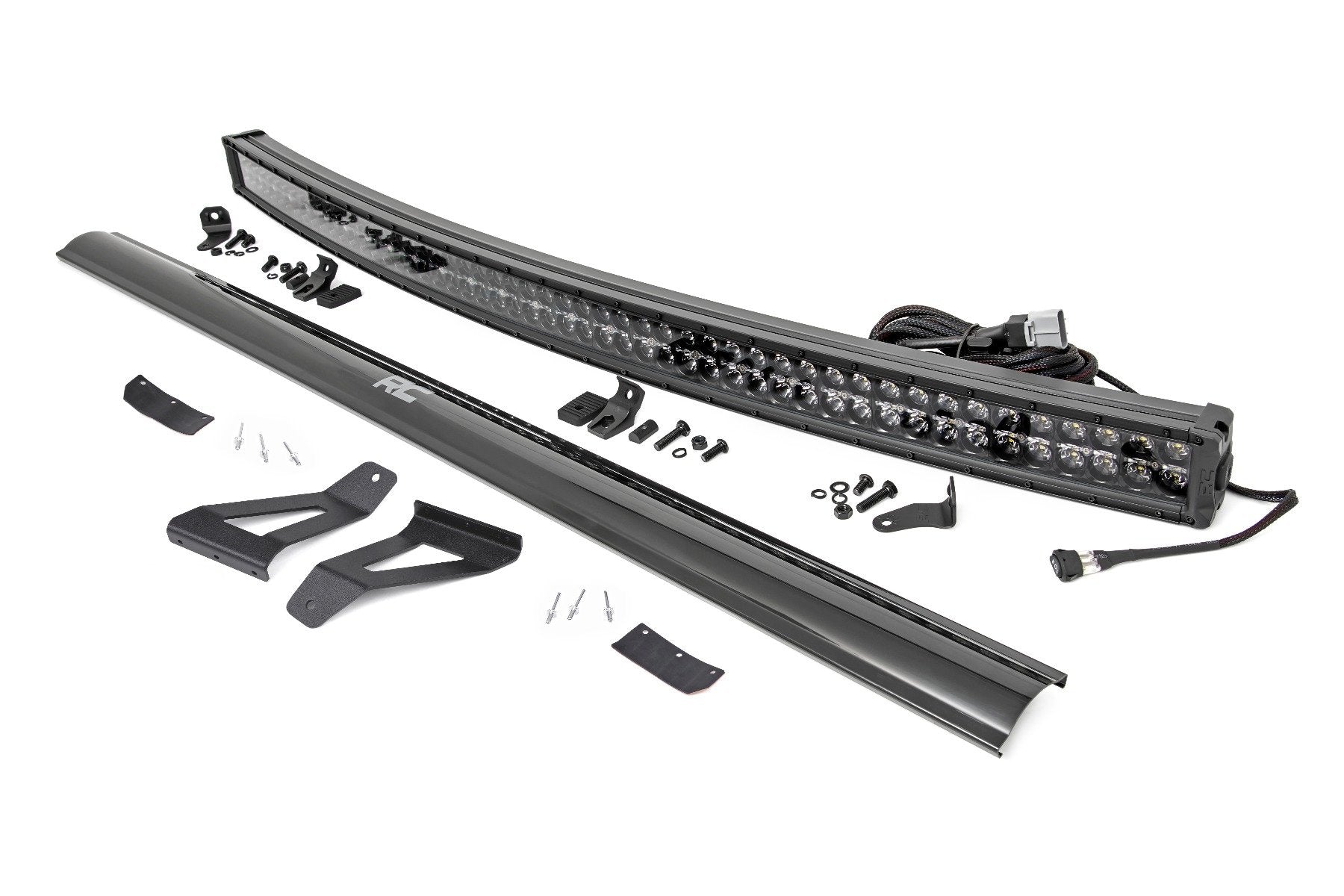 Rough Country Jeep XJ Cherokee 50" Black Curved LED Light Bar w/DRL Kit 70074