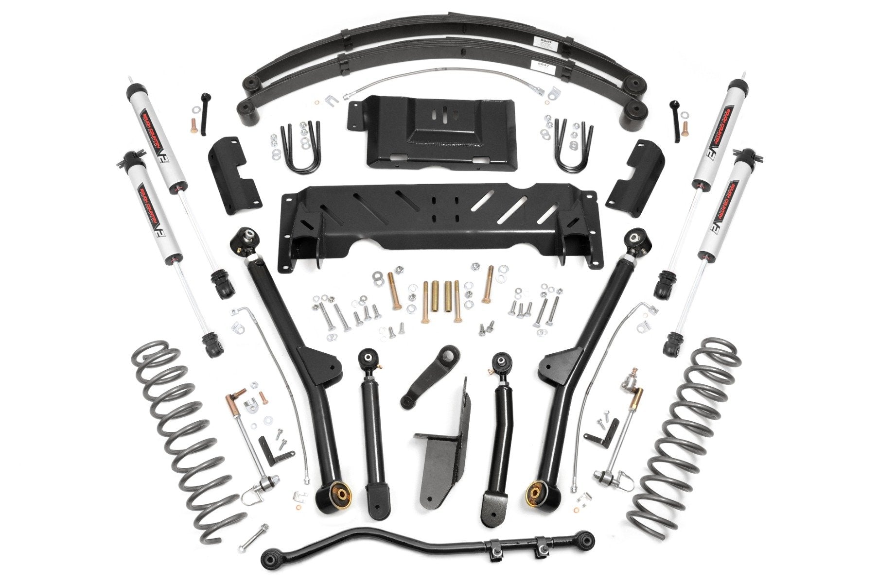 Rough Country 4.5" Long Arm Kit RR Leafs V2 for Jeep Cherokee XJ 4wd 84-01 68670