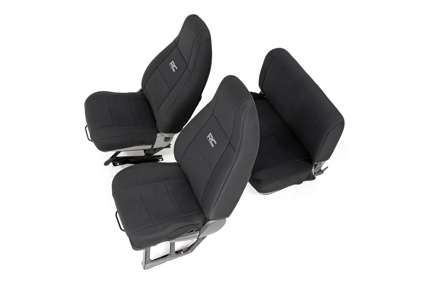 Rough Country Jeep Neoprene Seat Cover Set Black 87-90 Wrangler YJ 91008