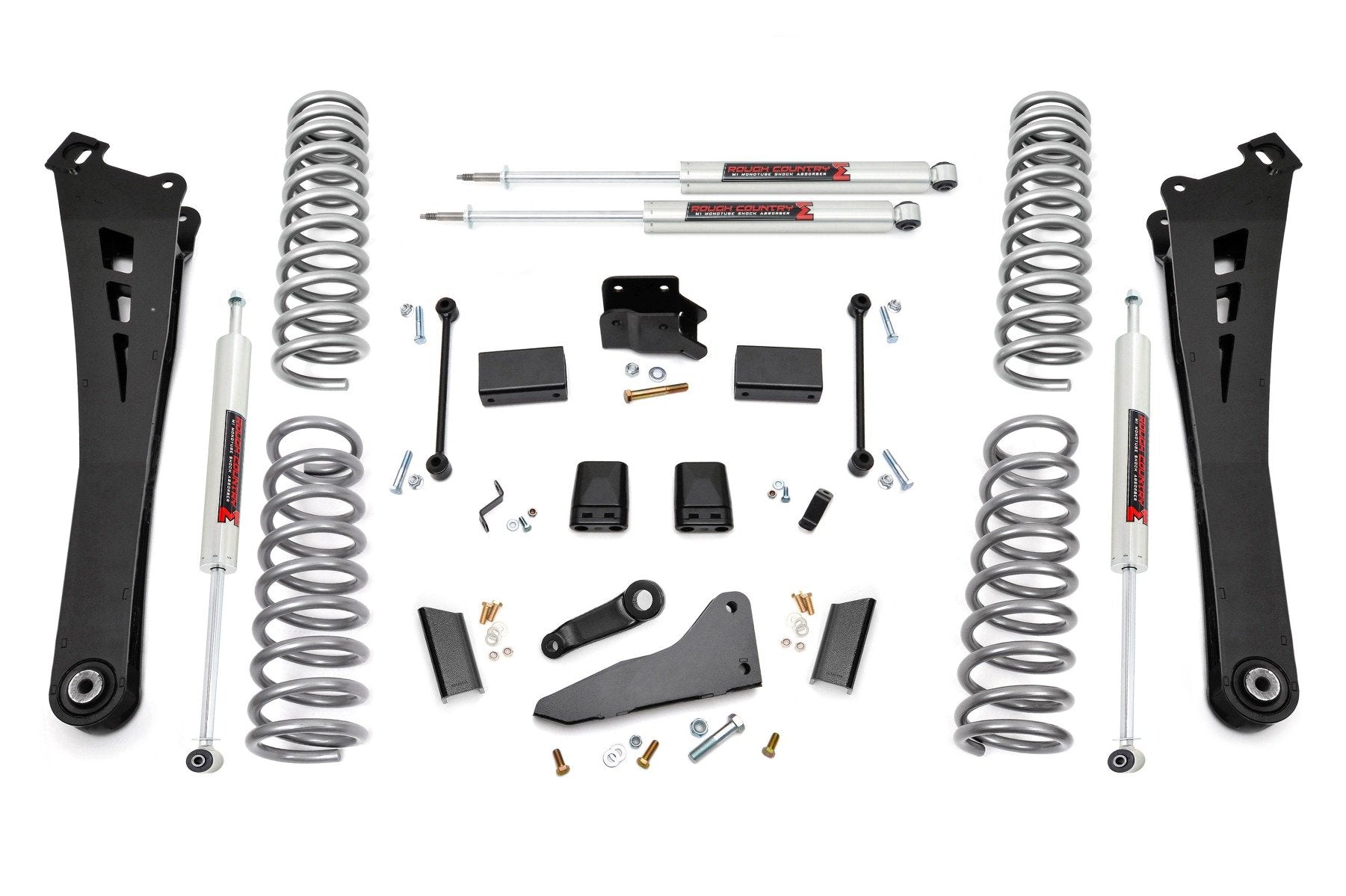 Rough Country Suspension Lift Kit 5" Diesel Dual Rte Coils M1 For Ram 2500 14-18 36840