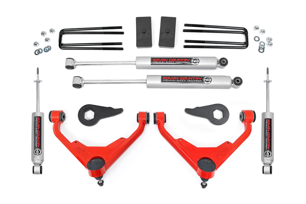 Rough Country 3" Lift Kit Chevy GMC 2500HD 01-10 4WD 8596N2