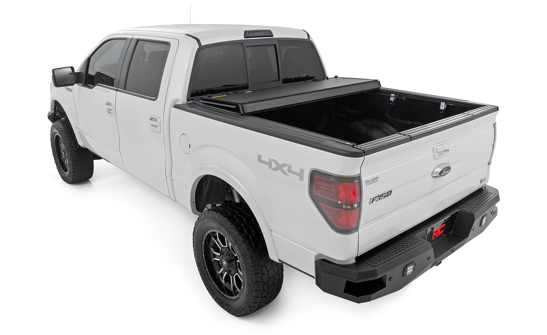 Rough Country Hard Tri-Fold Flip Up Bed Cover 6'7" Ford F150 04-14 49214650