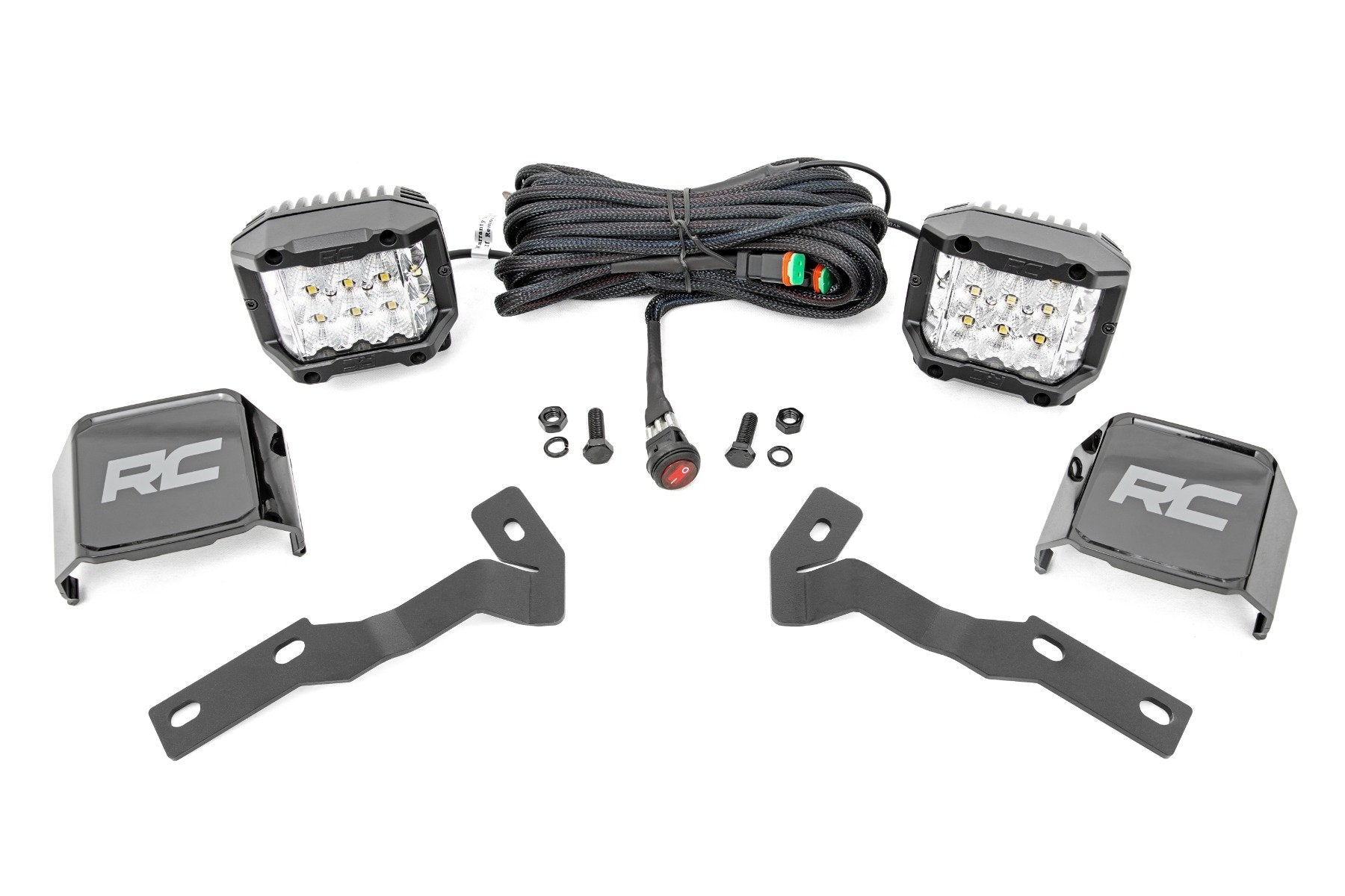 Rough Country LED Light Ditch Mount 3" OSRAM Wide Toyota Tacoma 16-23 71084