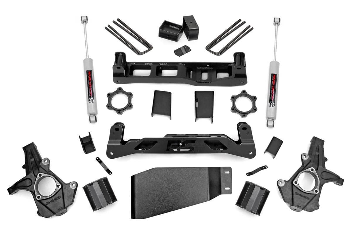 Rough Country 5in GM Suspension Lift Kit w/N3 Shocks 07-13 1500 PU 26230