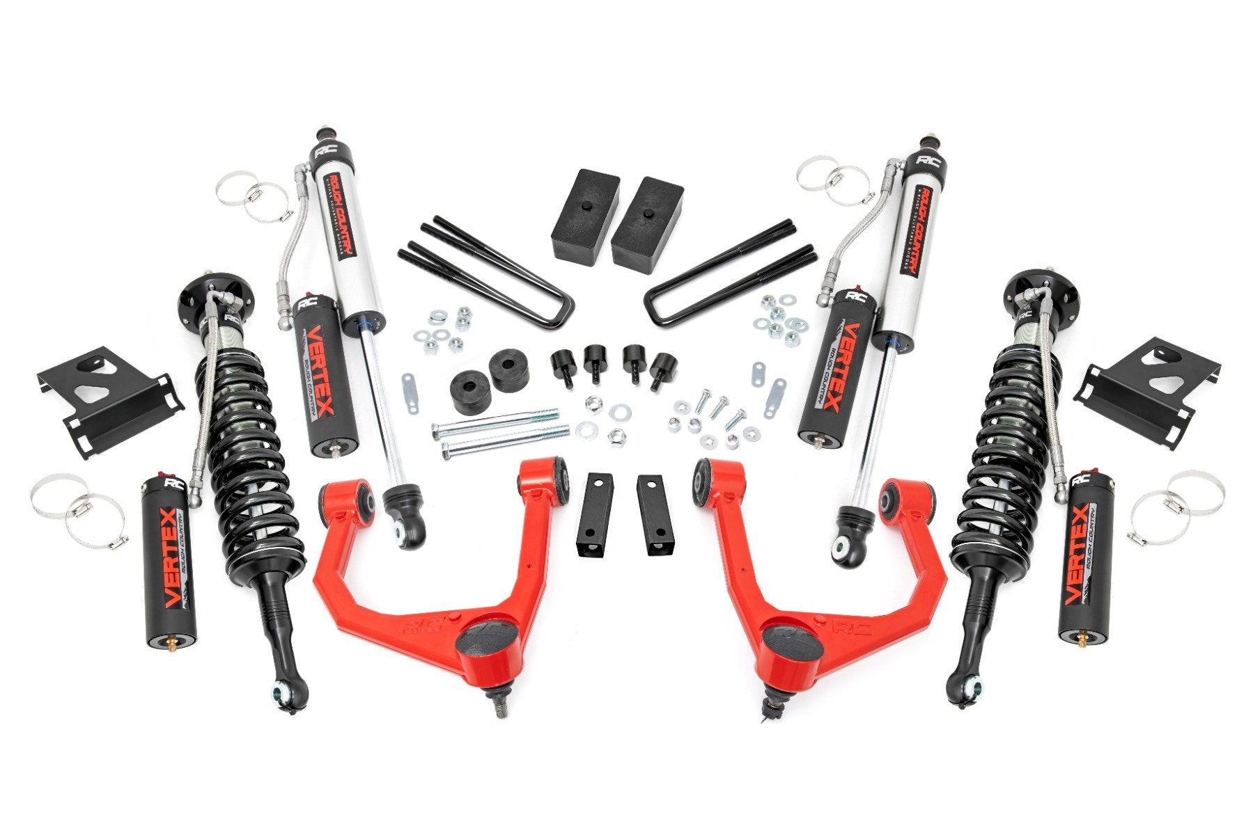 Rough Country 3.5" Lift Kit for Toyota Tundra 4wd 07-21 Vertex Coilovers 76850RED