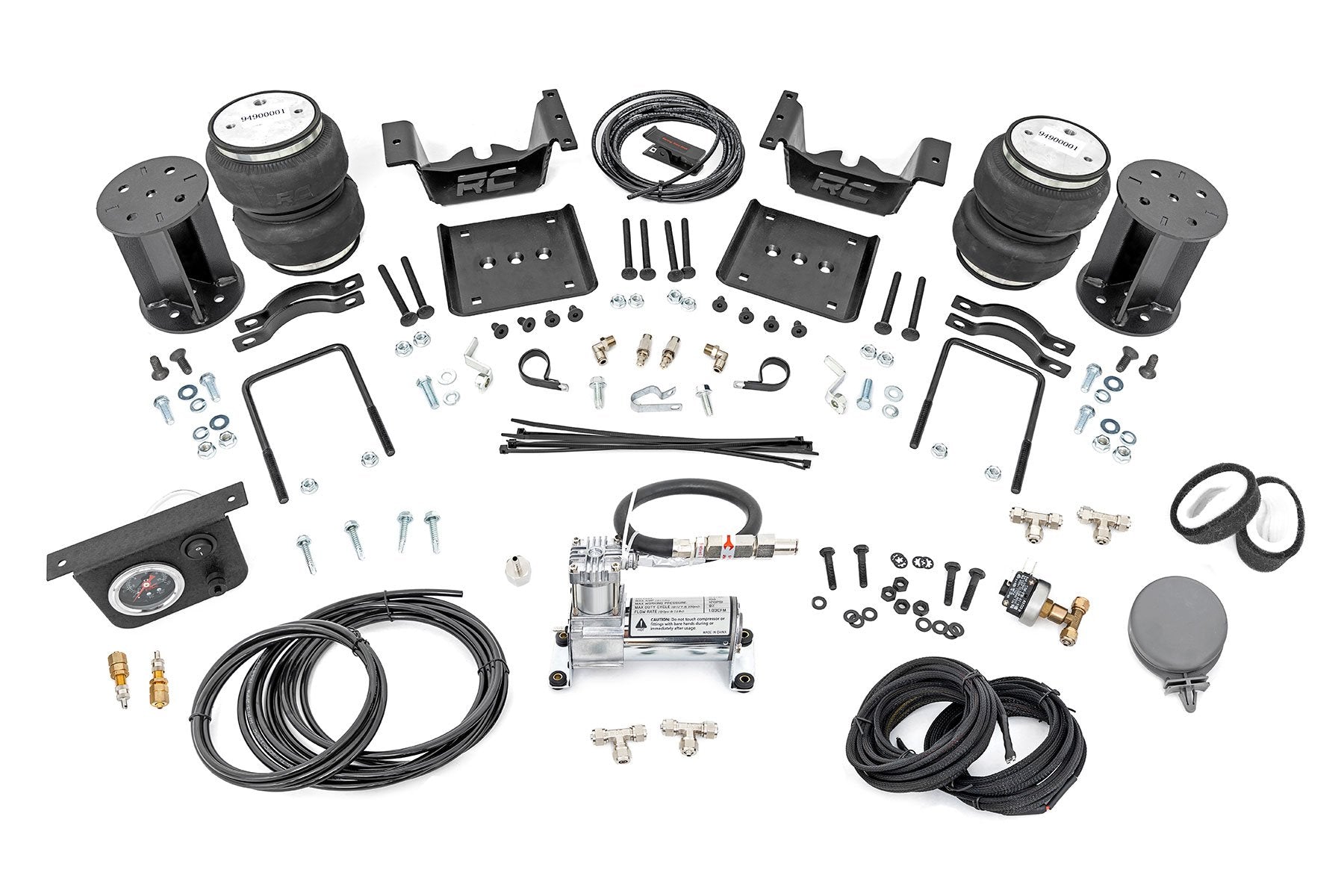 Rough Country Air Spring Kit w/ Compressor 6-7.5" Lift Kit Chevy/GMC 1500 07-18 -1