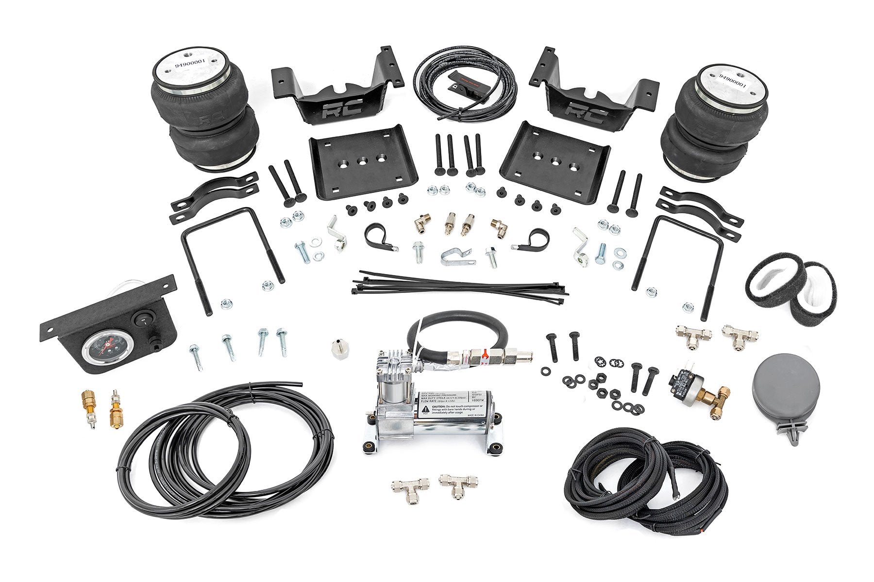 Rough Country Air Spring Overload Kit w/ Compressor Chevy/GMC 1500 07-18