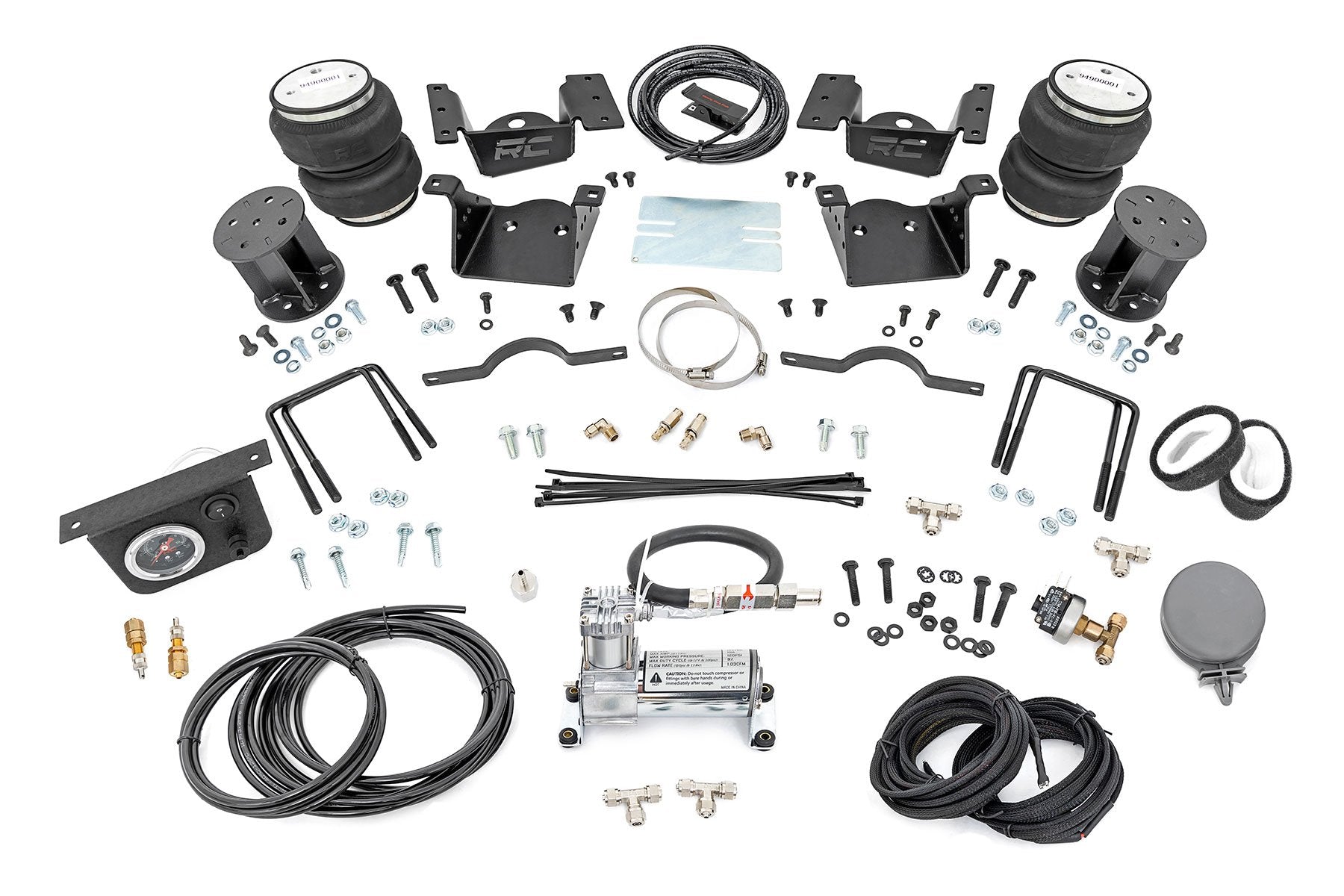 Rough Country 7.5" Air Spring Kit w/compressor Chevy/GMC 2500HD/3500HD 11-19