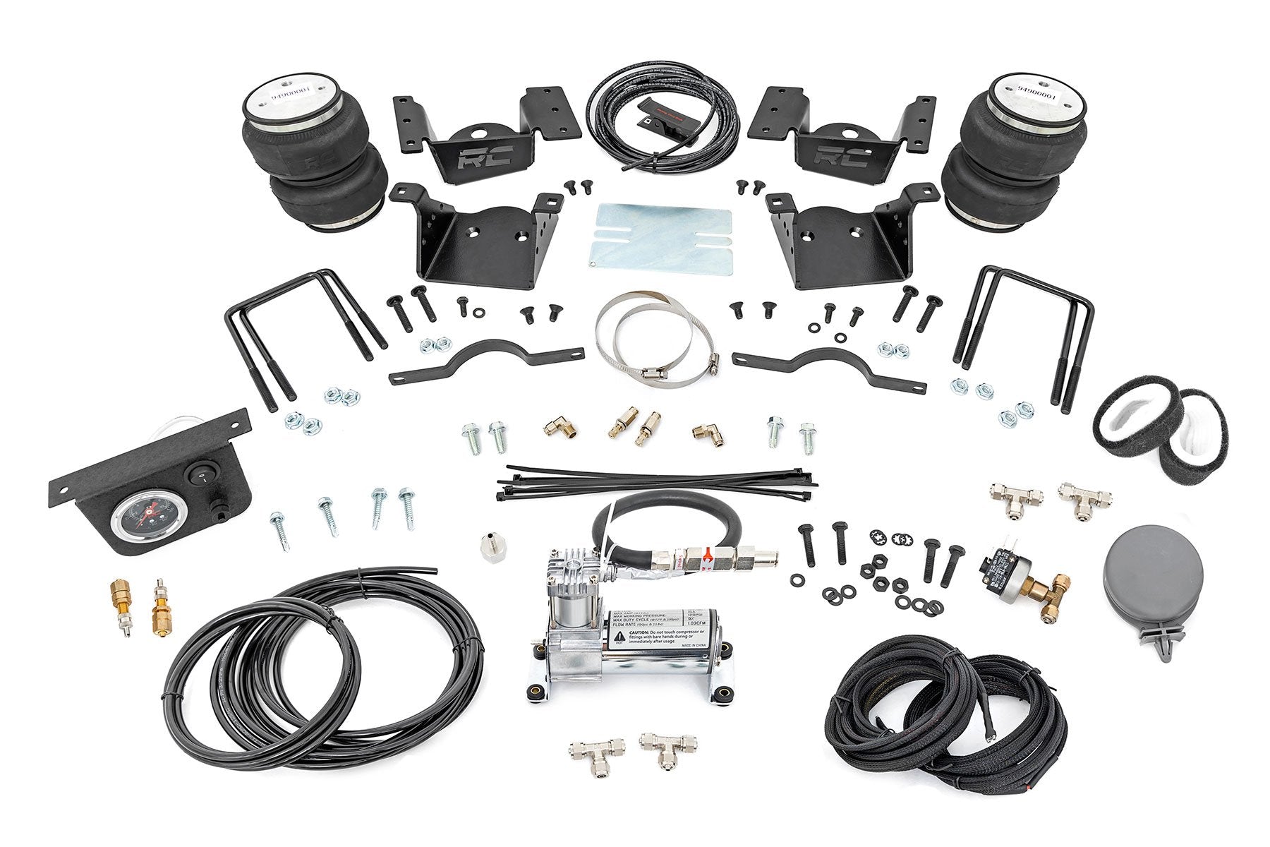 Rough Country Air Spring Kit w/ Compressor 0-7.5" Chevy/GMC 2500HD/3500HD 11-19 10007C