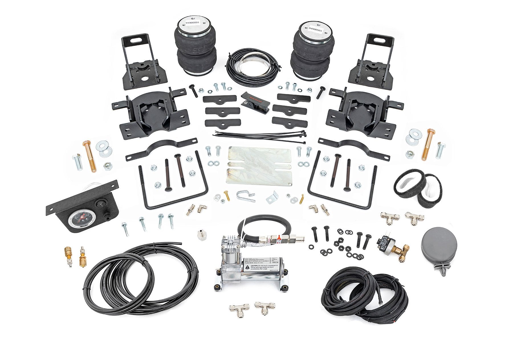 Rough Country Air Spring Kit w/Compressor for Ford Super Duty 4wd 2005-2016 10023C